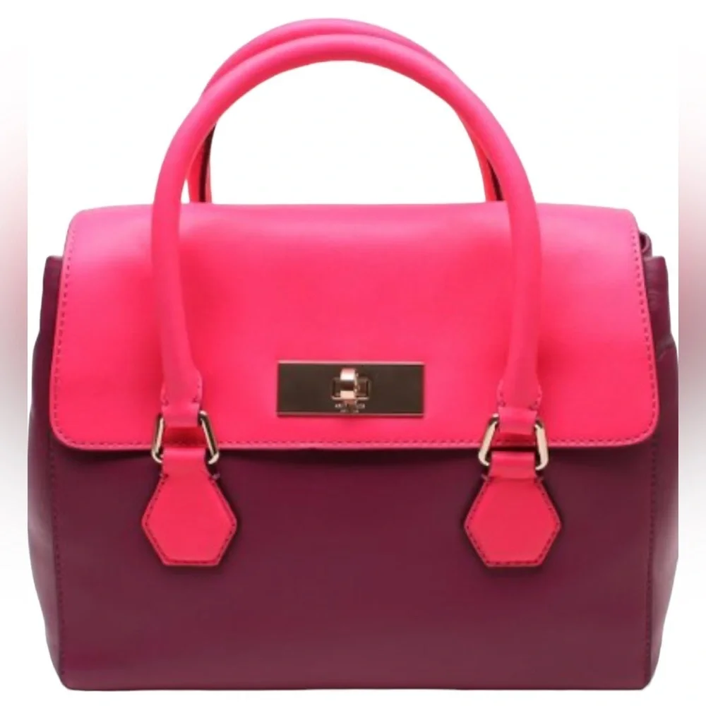 NWOT Kate Spade New York Moody Catherine Street Joanie Plum/Barbie Pink Satchel